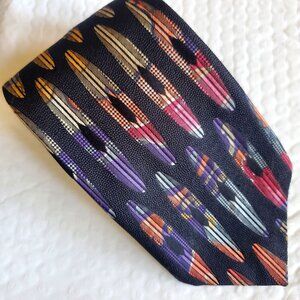 EUC Vtg Robert Talbot Mens Tie Silk Kayaks, Surfboards, Canoes "Studio Britches"